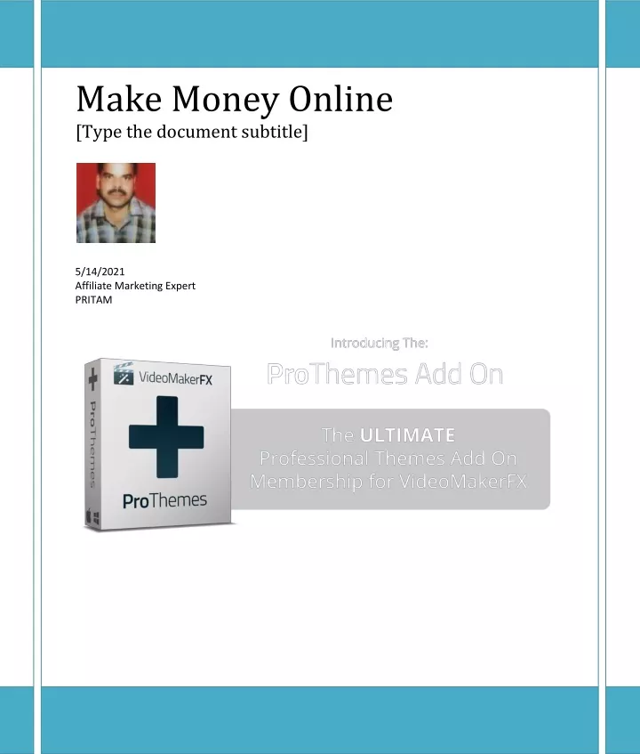 make money online type the document subtitle