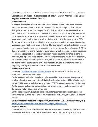 market research future published a research