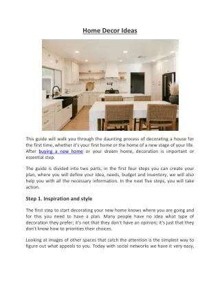 Home Decor Ideas