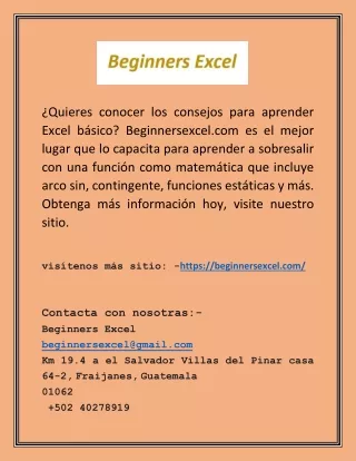 tips excel basico