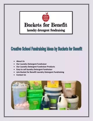 Creative School Fundraising Ideas by Buckets for Benefit