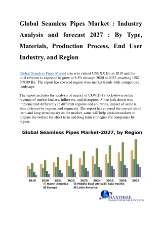 global seamless pipes market industry
