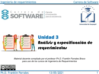 Análisis y especificación de requerimientos