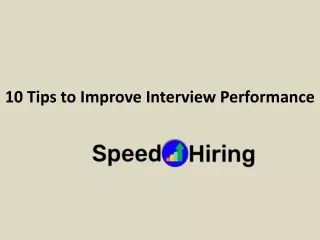 10 tips to improve interview performance