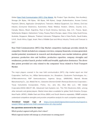 global near field communication nfc chip market