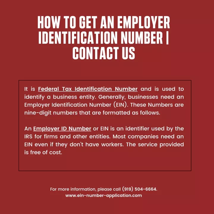 how to get an employer identification number