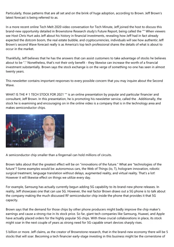 The Excellent Blog 1332 — Jeff Brown's Latest Prediction On ...