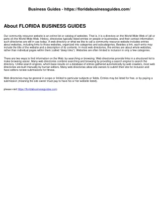 business guides https floridabusinessguides com