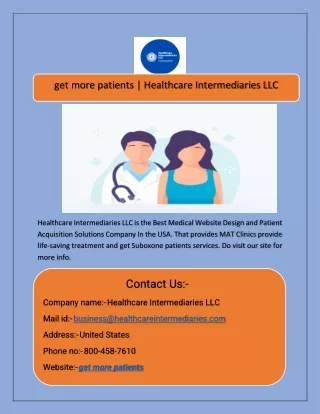 get more patients  Healthcare Intermediaries LLC