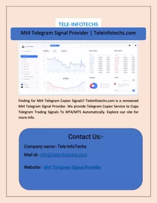 Mt4 Telegram Signal Provider  Teleinfotechs.com