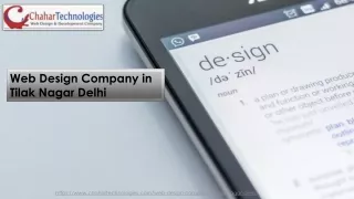 web design company in tilak nagar delhi