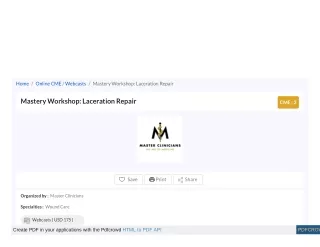 home online cme webcasts mastery workshop