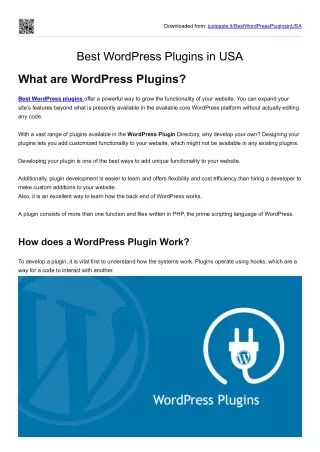 Best WordPress Plugins in USA