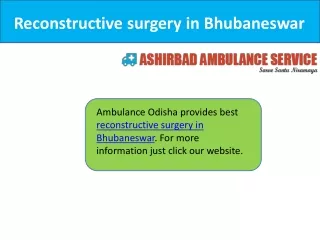 reconstructive surgery in bhubaneswar
