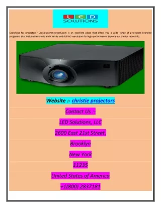 christie projectors abhi