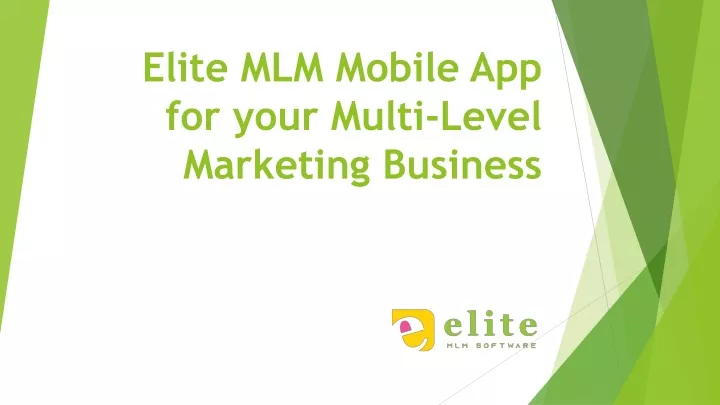 elite mlm mobile app for your multi level marketing business