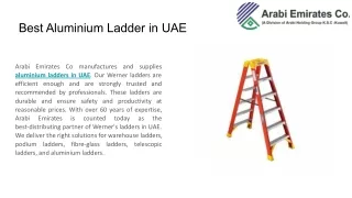 Best Aluminium Ladder in UAE