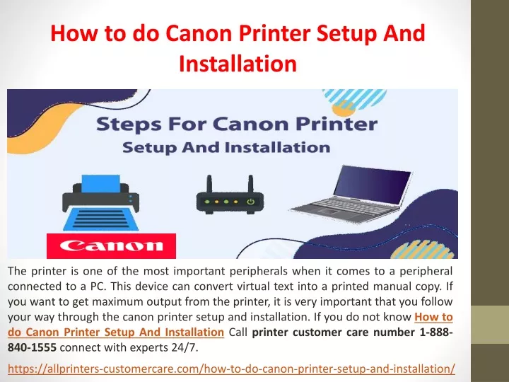 how to do canon printer setup and installation