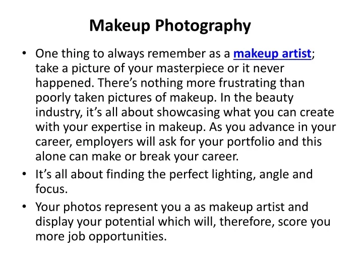 makeup photography