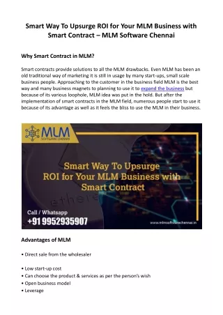 smart way to upsurge roi for your mlm business