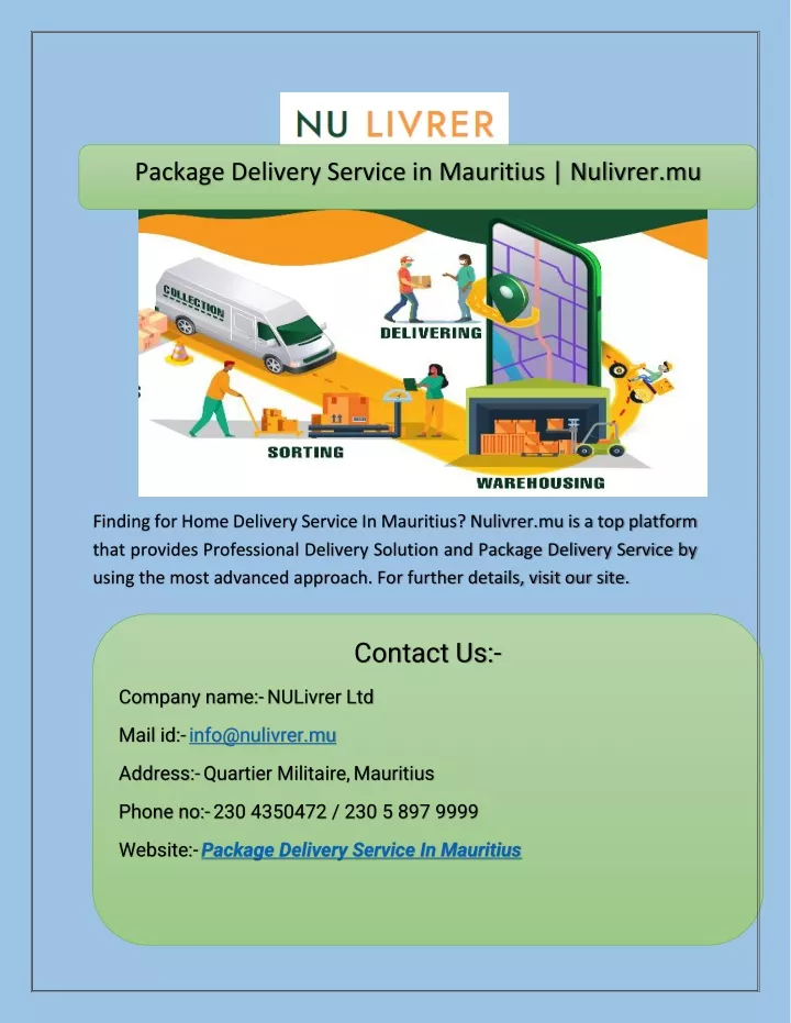 package delivery service in mauritius nulivrer mu