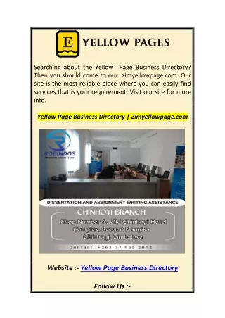 Yellow Page Business Directory  Zimyellowpage.com1