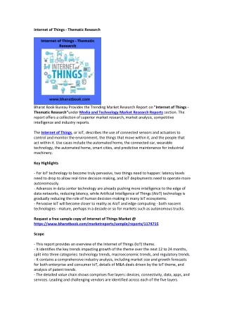 internet of things thematic research