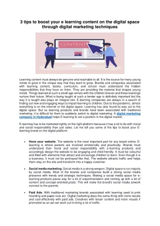 3 tips to boost your e learning content