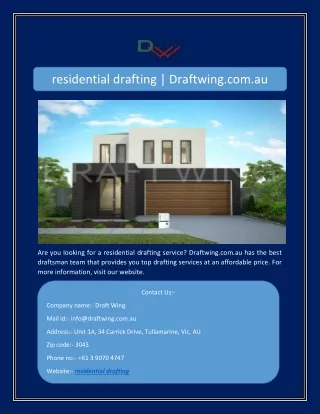 residential drafting draftwing com au