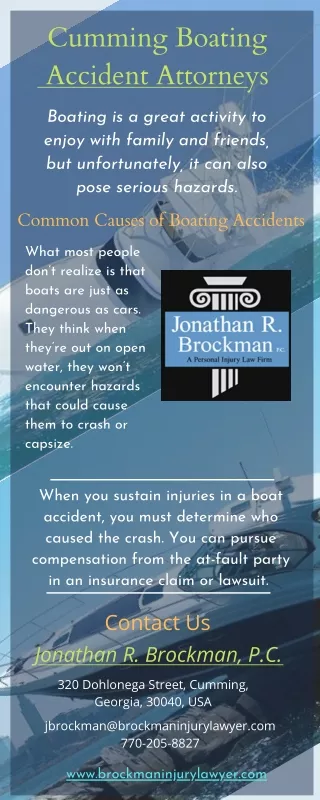 Boating Accident Lawyers in Cumming