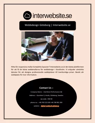 webbdesign g teborg interwebsite se