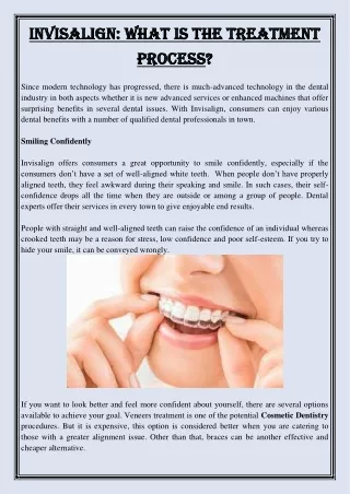 invisalign what is the treatment invisalign what
