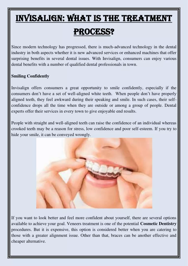 invisalign what is the treatment invisalign what