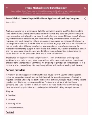 frank michael house forsyth county
