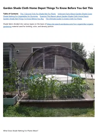 Rumored Buzz on Shade Net For Plants
