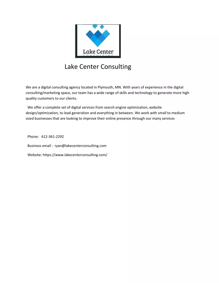 lake center consulting