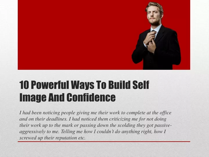 10 powerful ways to build self image and confidence