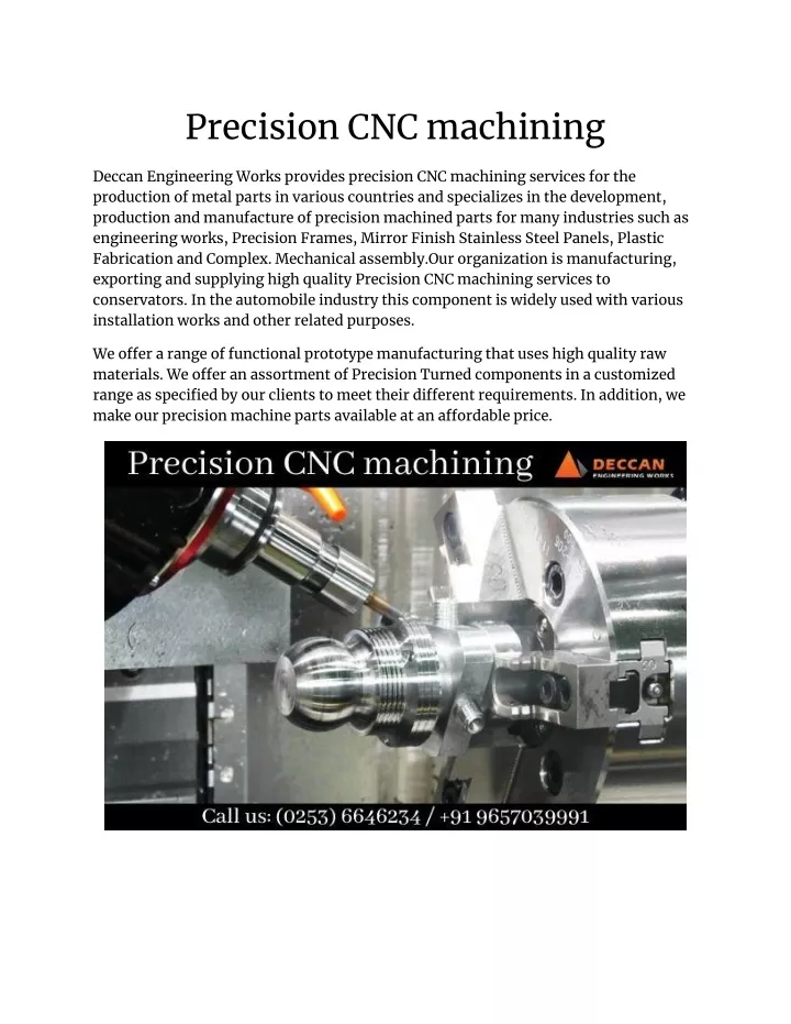precision cnc machining