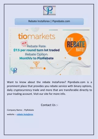 rebate instaforex piprebate com