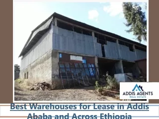 Best Warehouses for Lease in Addis Ababa and Across Ethiopia