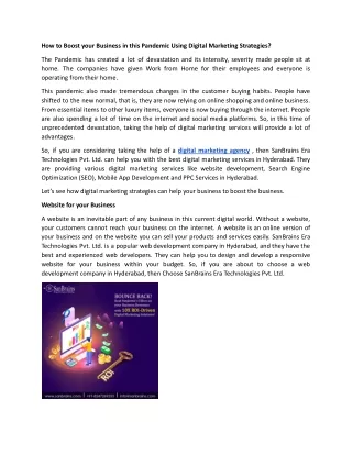 how to boost your business in this pandemic using