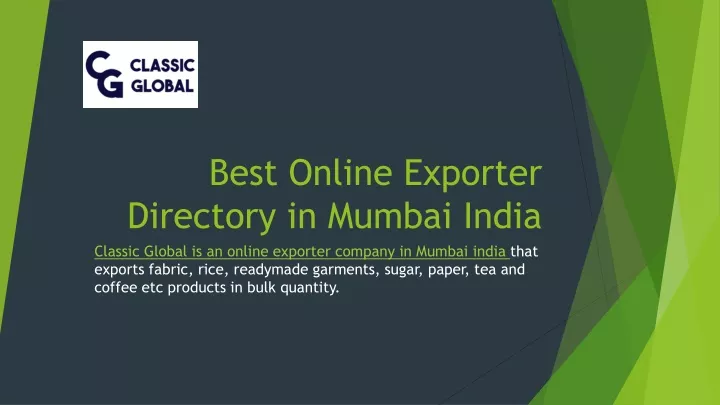 best online exporter directory in mumbai india