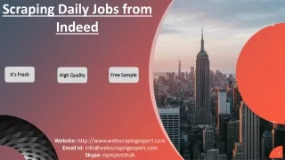 scraping daily jobs from indeed
