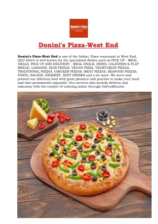 donini s pizza west end donini s pizza west