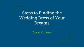 Steps to Finding the Wedding Dress of Your Dreams