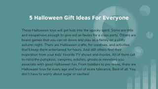 5 Halloween Gift Ideas For Everyone