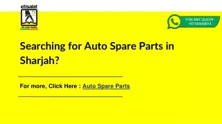 List of Automotive Spare Parts in Sharjah.