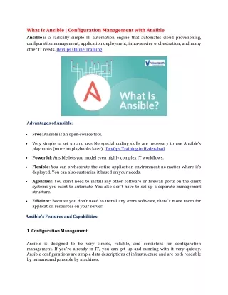 what is ansible configuration management with