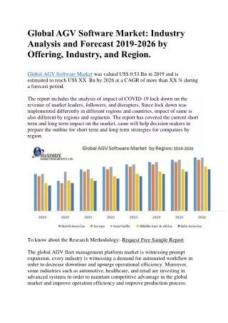 global agv software market industry analysis