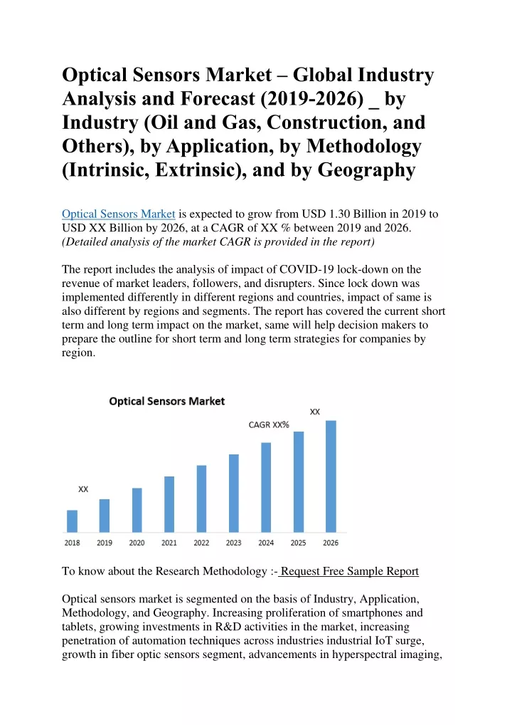 optical sensors market global industry analysis